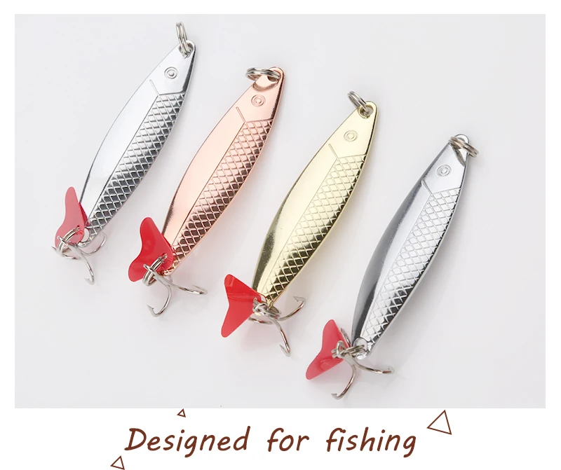 Rotating Metal Spinner Spoon Fishing Lure Hard Baits For Trout Pike Pesca Peche Treble Hook Tackle (1)