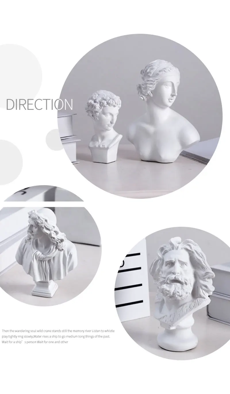 Всемирно известная статуя мини фигурка Moliere/Венера штукатурка рисунок Декор Орнамент полимерный бюст эскиз Практика Модель ремесла домашний декор