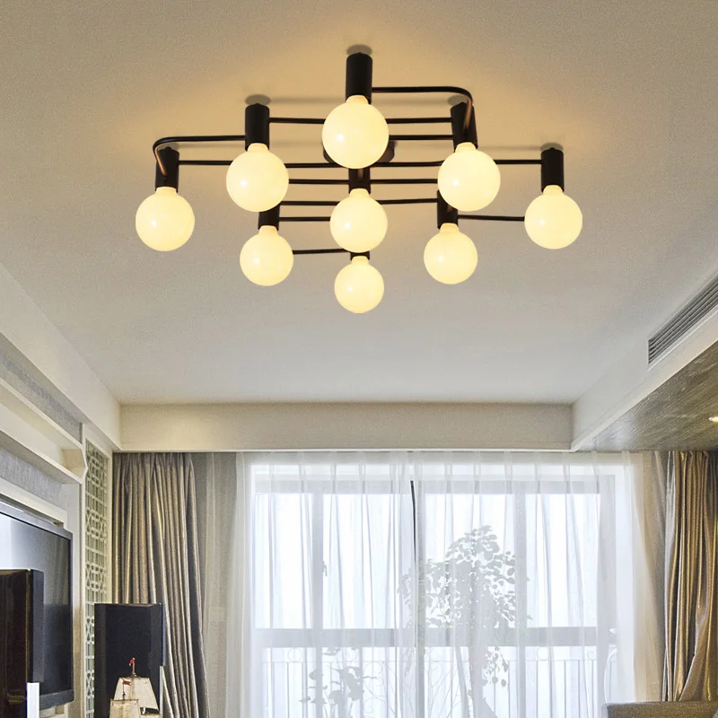 

Modern fashion creative art 9 heads inclued E27 5W bulb Ceiling lamp sitting room bedroom study hotel villa
