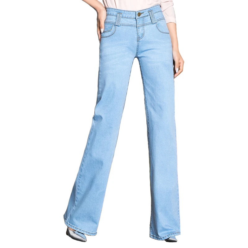 boot leg high waist jeans