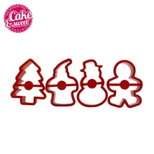 Формочки для печенья, 4 шт., пластилелевый резак для печенья, бискат, помадка, инструменты для украшения торта, набор Формочки Для Выпечки