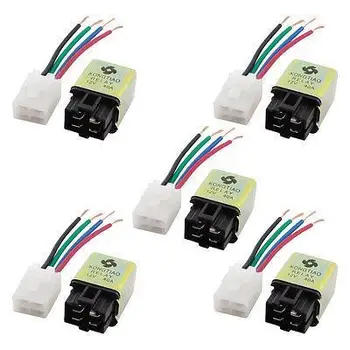 

5pcs DC12V 40A Metal Shell Power Relay w Wire Connector for Car Air Conditioner