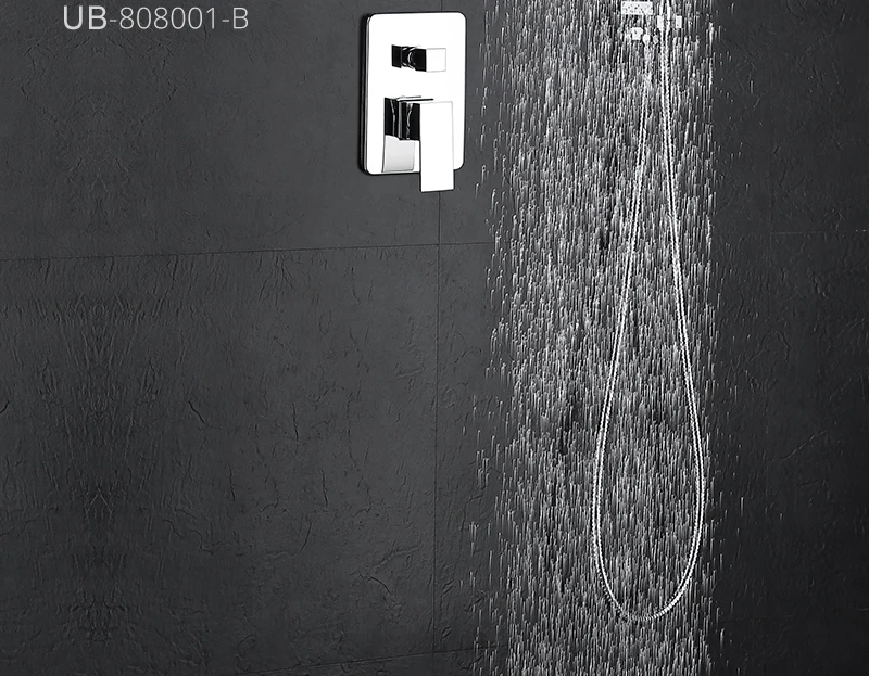  8 Inch Shower System Rain Shower Head&Handheld Set Wall Mounted Bathroom Shower Faucet Set Rough-in Mixer Valve Rainfall (4)