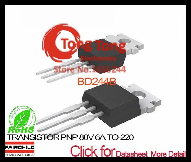 TEXAS INSTRUMENTS-BD244B-epitaxial de silicio Bi Polar Transistor PNP 6A 80V TEXAS INSTRUMENTS-BD244B-epitaxial de silicio Bi Polar Transistor PNP 6A 80V