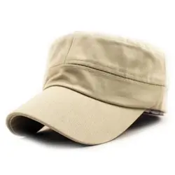 Популярные Классические Обычная Урожай Армия Кадет Стиль хлопок Кепка Шляпа Регулируемый военные шляпы