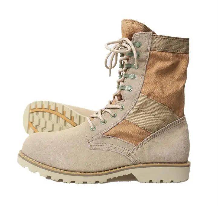 

2019 Vintage Style Men Desert Boots Lace-up Military Boots Anti-skid Men Creepers Unisex Casual Shoes Black Khaki Army Green