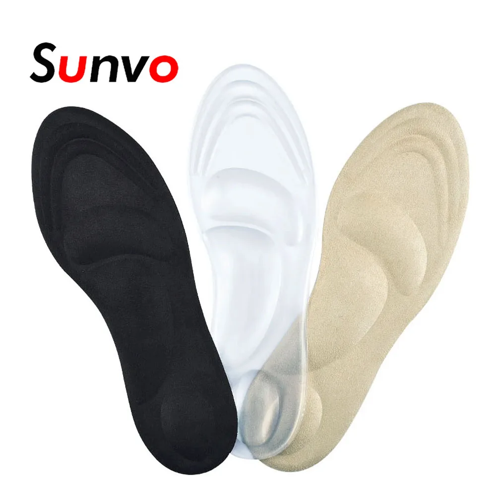 

Sunvo 3D Silicone Gel Orthotic Insoles for Flat Feet Arch Support Massage Plantillas Fascitis Shoes Pad Foot Pain Relief Insole