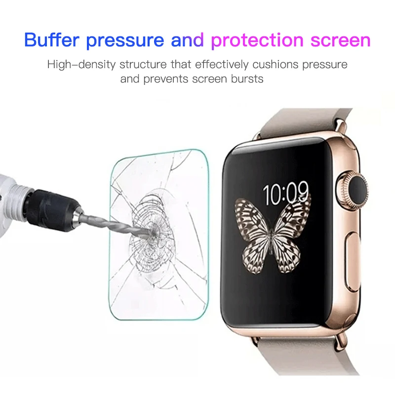Полное покрытие экрана протектор для Apple Watch серии 1 2 3 4 9H защитная пленка из