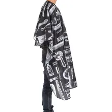 Лучший высококачественный 6 пуговиц узор для стрижки волос водонепроницаемая ткань Салон Парикмахерская плащ для парикмахерской парикмахерские накидки