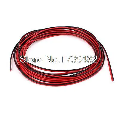 Дешевый 5 м 20awg 0.5mm2 красные, черные двухъядерный Электрический кабель Провода для авто Динамик