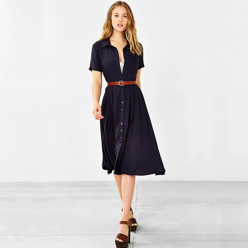 tea length shirt dress