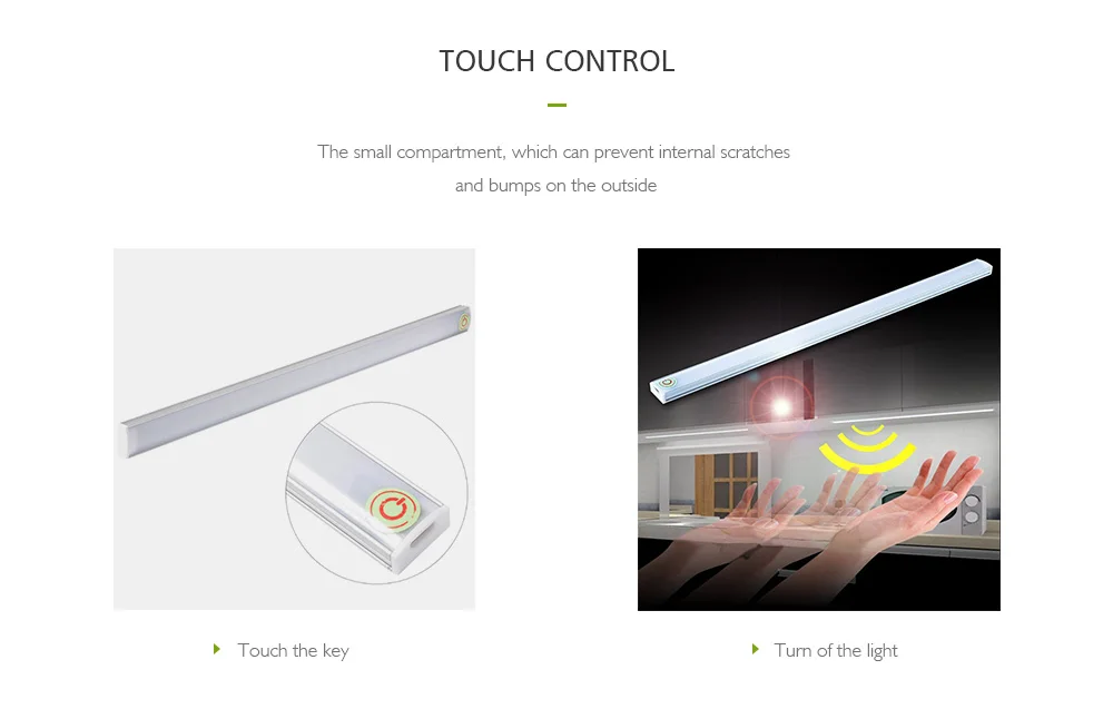 BRELONG 21 LED Dimmable Touch Sensitive Cabinet Light 