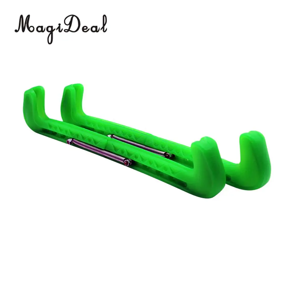 MagiDael 2Pairs Plastic Ice Hockey Figure Skate Walking Blade Guard Adjustable Cover 