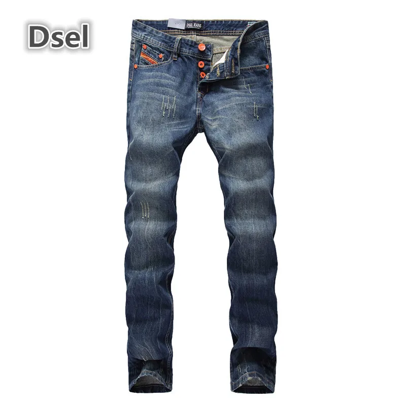 

DSEL Brand new arrival mens ripped jeans for men brand design plus size 40 hot sale blue mens biker jeans 777G
