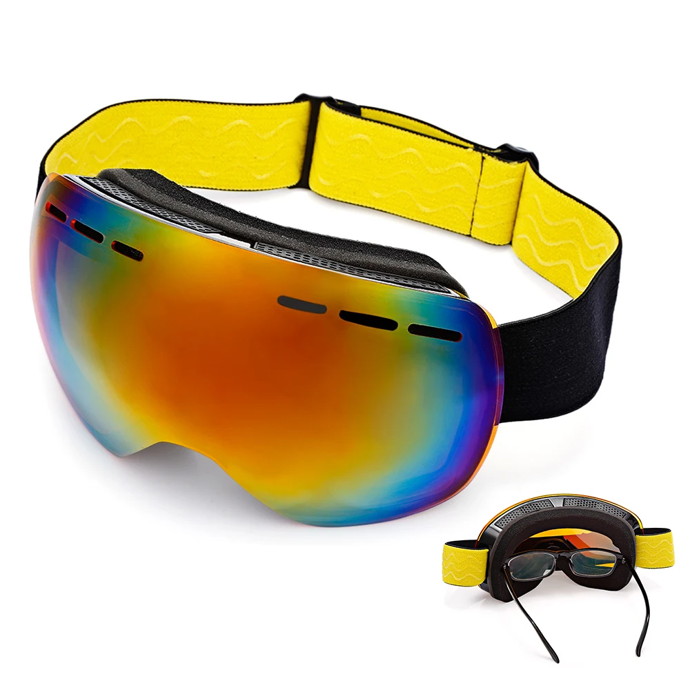 BOLLFO Motorcycle Goggles Double Lenses Can Use with Nearsighted