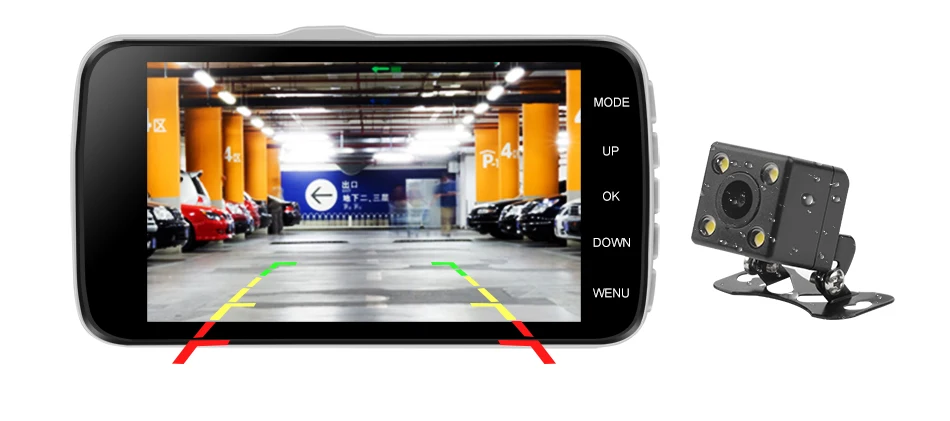 Ruccess DVR 4 Inch IPS Car DVR Dual Lens Camera Full HD 1080p Dash Camera with ADASFCWS Video Recorder Night Vision Dash Cam (30)