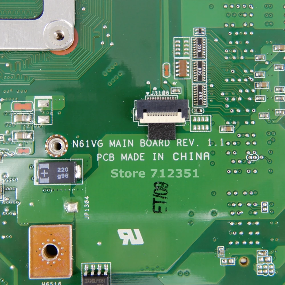 N61VG материнская плата 1Гб N10P-GV2-C1 PM45 DDR2 для Asus N61V N61VG ...