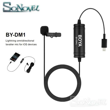 

BOYA BY-DM1 BY-DM2 Digital Lavalier Lapel Microphone Clip-on Video Recording Mic with Lighting Port Type-C for iPhone X 8 7 Plus