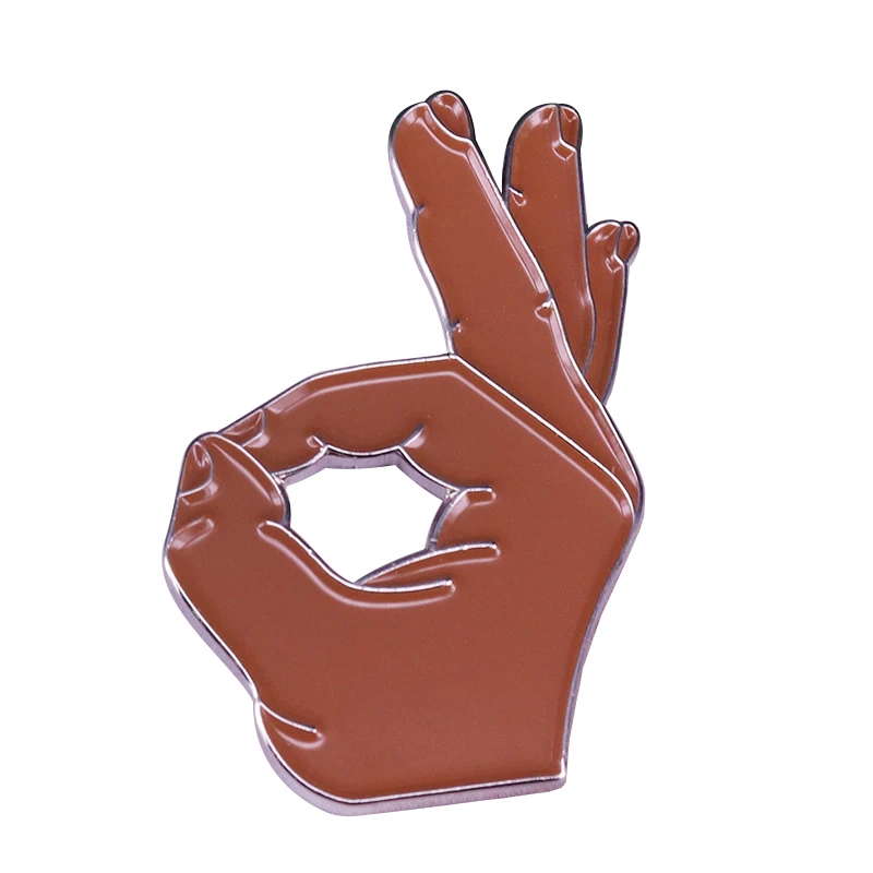 

Ok gesture enamel pin positive inspirational brooch simple fun stocking stuffer