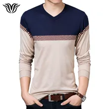 Voreloce бренд модная мужская Облегающая майка с v-образным вырезом свитер осень и зима стиль со вставками в шотландскую клетку пуловер свитер в повседневном стиле