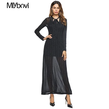 

Women Black Winter Dress Solid Elegant Female Dress Bow Office Lady Women Party Dresses Elegant Evening Vestidos 2018 Autumn