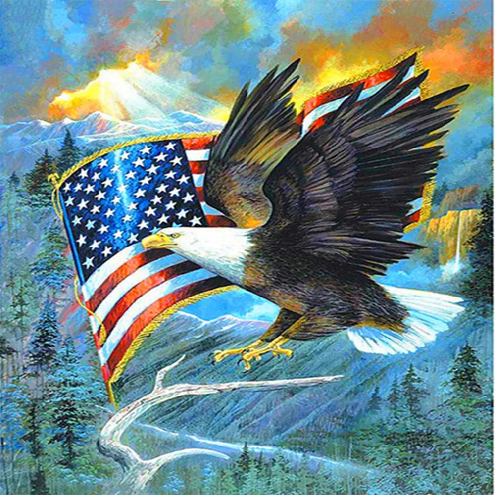 Full Round Diamond 5D DIY Painting Embroidery Cross stitch eagle Rhinestone Mosaic Decor Gifts Wedding gift | Дом и сад