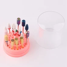 48 отверстий Держатель сверла для ногтей с акриловой крышкой сверло для ногтей контейнер для хранения маникюра инструмент для дизайна ногтей