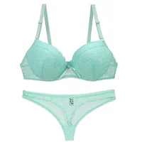 Ensemble de soutien-gorge Push Up en dentelle pour femmes, sous-vêtements Sexy, grande taille, 34/75, 36/80, 38/85, 40/90, 42/95, nouvelle collection 4