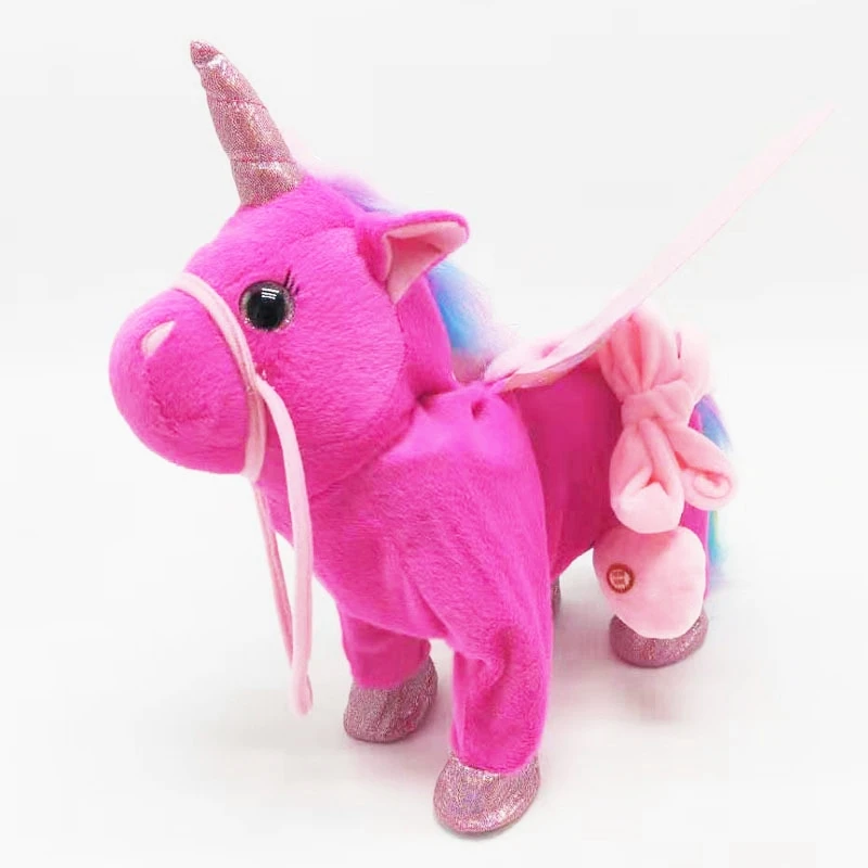 Electric Singing And Walking Unicorn Plush Toy Stuffed Animal Cartoon