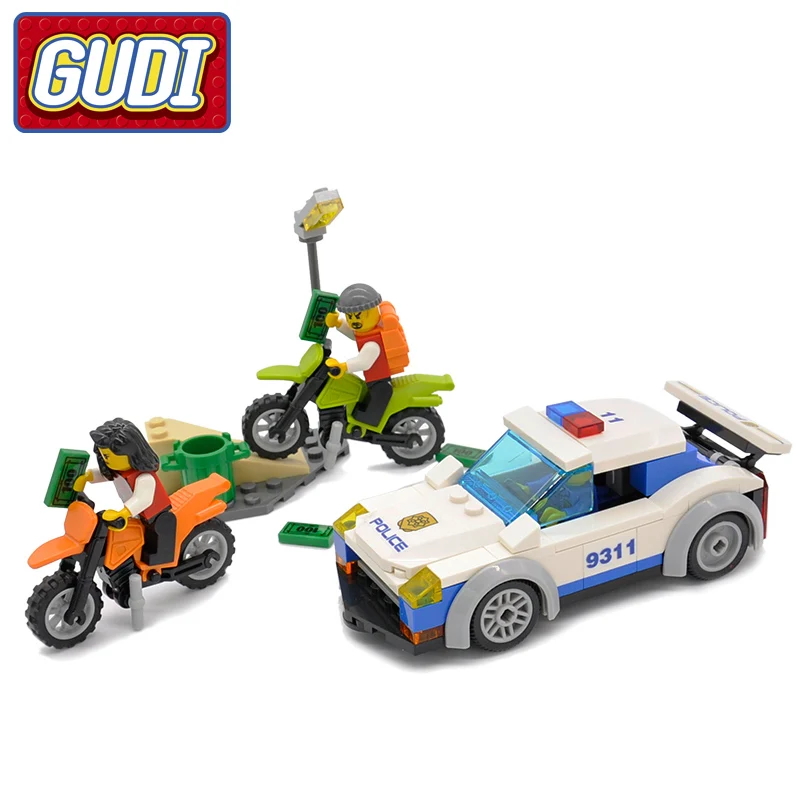 Gudi 158 Sztuk Kompatybilny Legoe Racing Playmobil Klocki