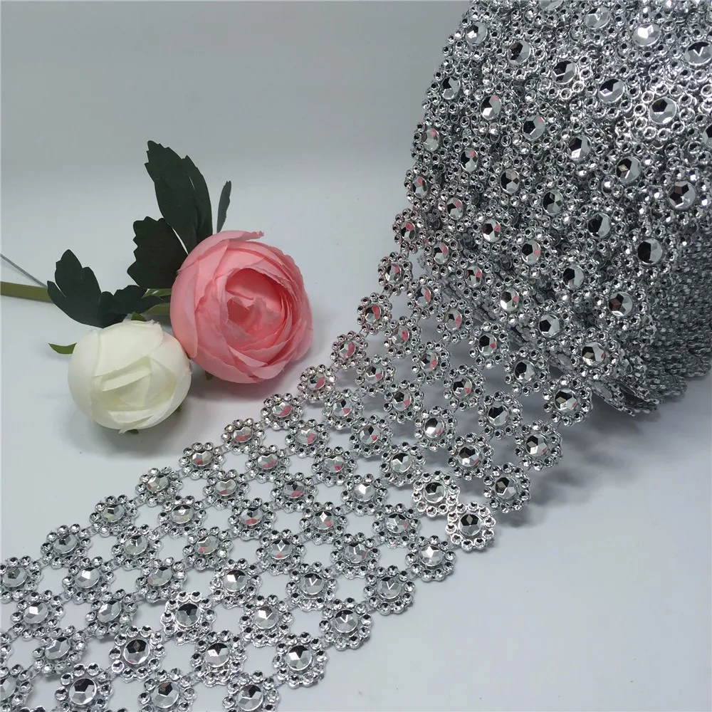 rhinestone mesh silver1