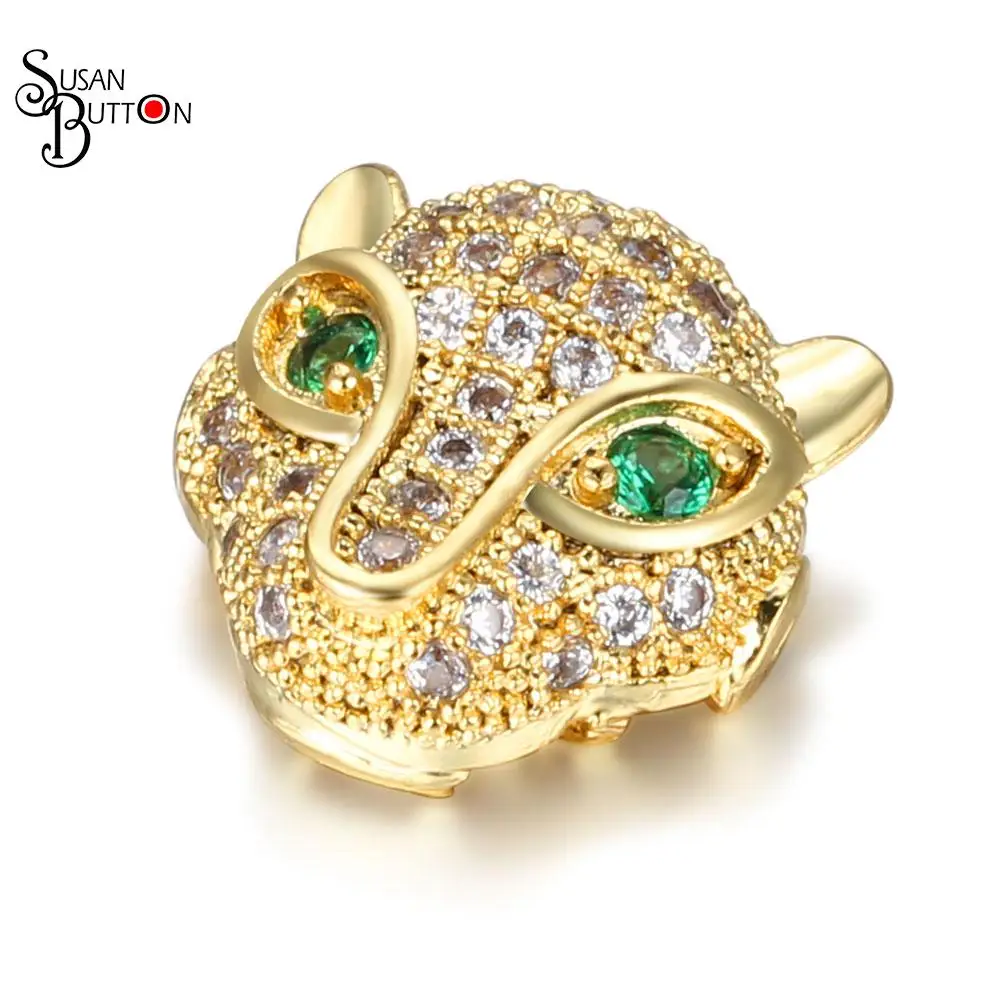 Aliexpress.com : Buy Luxury Leopard Head Beads Micro Pave Cubic