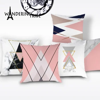 

Nordic Geometric Throw Cushion Cases Home Decor Pillows Pink Cover Pineapple Stripe Pillow Covers Case Cushions for Living Room