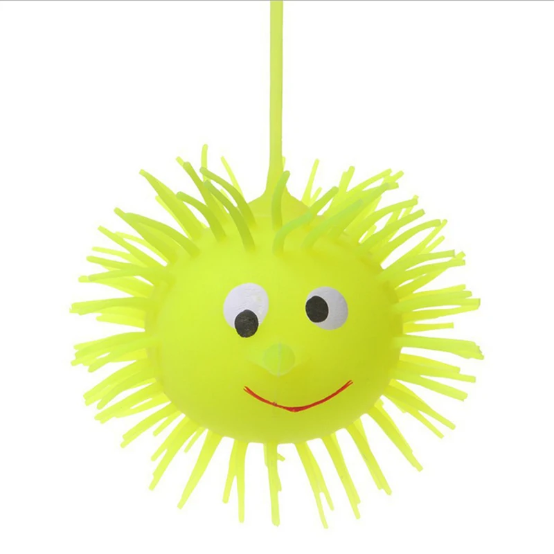 Светящийся шар-пуховик, светящийся Ежик, эластичность, мигающий шарик для волос, вентиляционная игрушка, шар, детские игрушки, забавные игрушки, детские игрушки K2757