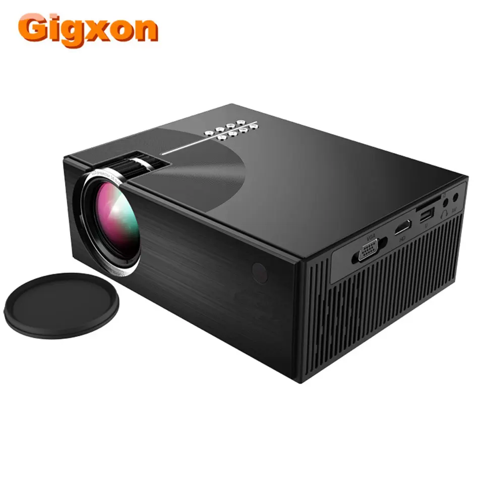 

Gigxon G77 Projector LED 1200 lumen 3.5mm Audio 800x480 Pixels Max 1920x1080 HDMI USB Mini Projector Game Box Home Media Play