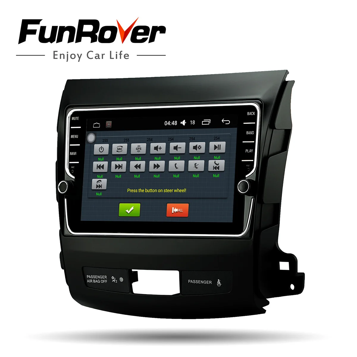 Cheap Funrover IPS 8" Android 8.0 Car dvd GPS Player Navi stereo for Mitsubishi Outlander 2006-2014 Auto Radio Multimedia WIFI audio 3