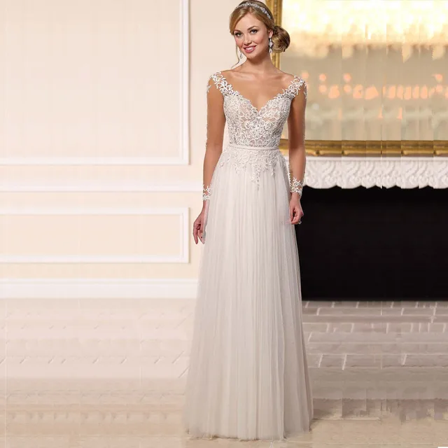 vestidos de noiva 2016 vestidos de novia de estilo bohemio blanco