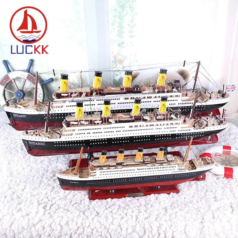 LUCKK 100 80 см Титаник классическая деревянная модель корабль светильник