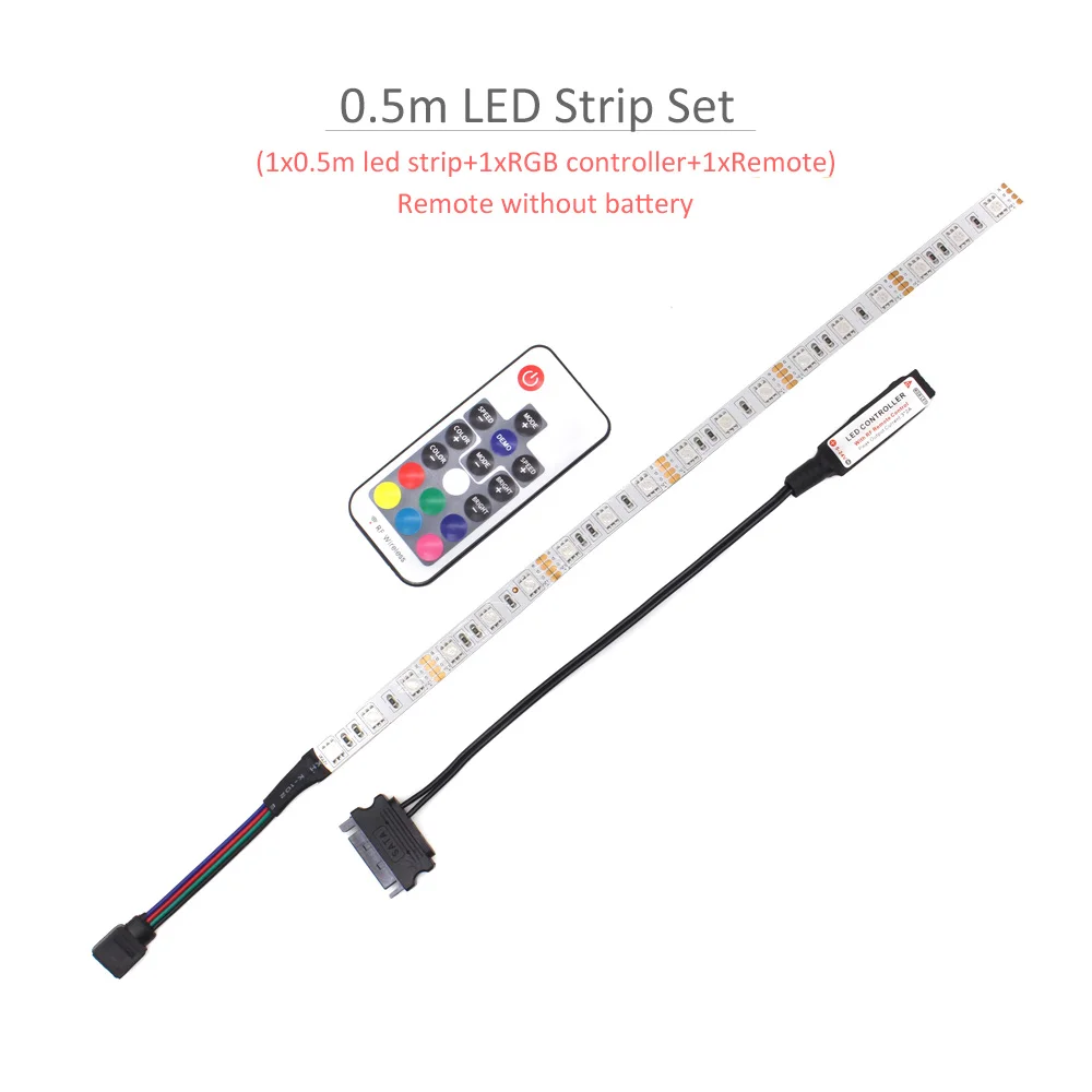 Vibrant LED Strip Light with Wireless Remote Control – 12V RGB SMD 5050