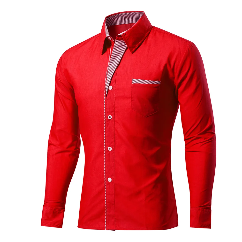 Качественная полосатая модная брендовая мужская рубашка с карманом, платье для борьбы, рубашка с длинным рукавом, облегающая Мужская рубашка, повседневные мужские рубашки, M-4XL