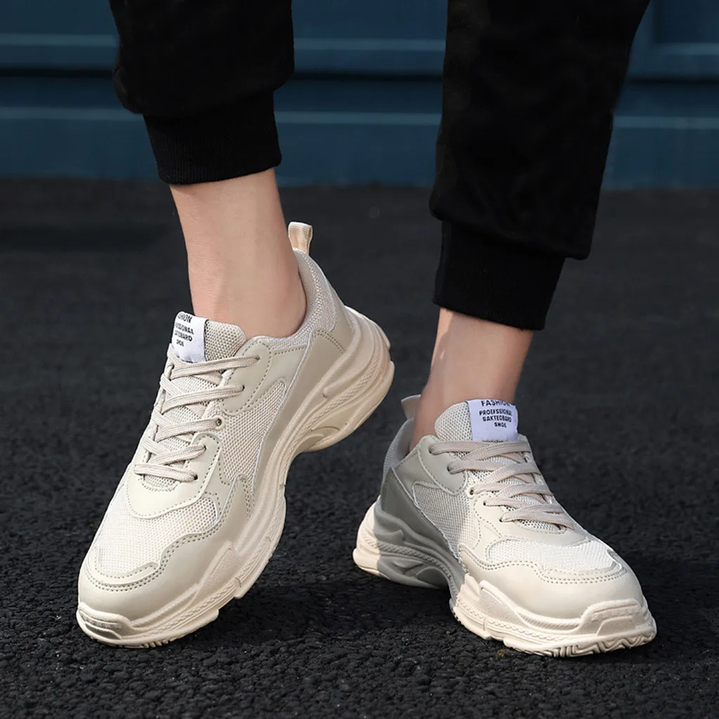 

YOUYEDIAN Shoes Men Sneakers Summer Fashion casual shoes light Sneakers man Lace-up Breathable drop shipping 5#3.5