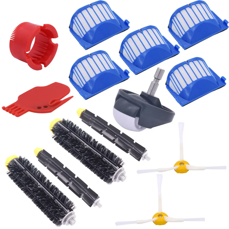 

New AeroVac filter for IROBOT, side brush, bristles and flexible mixers Roomba 600 610 620 625 630 650 660