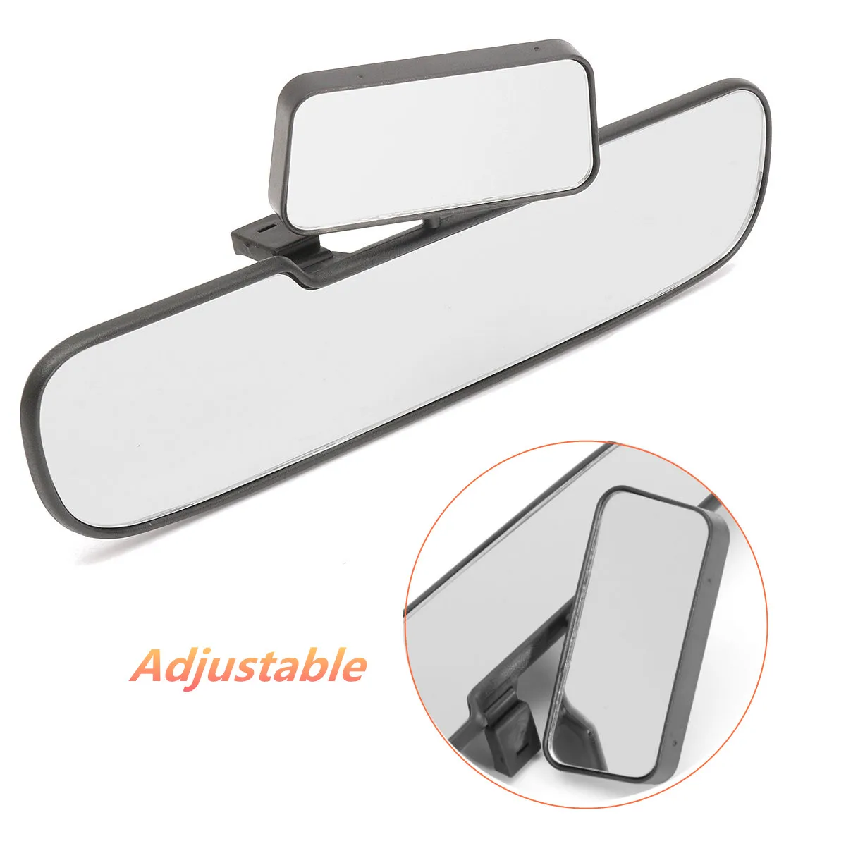 

Universal Car Rear View Mirror Wide Angle Panoramic Anti-dazzling Interior Rearview Mirror Large Vision Curved Double Mirror