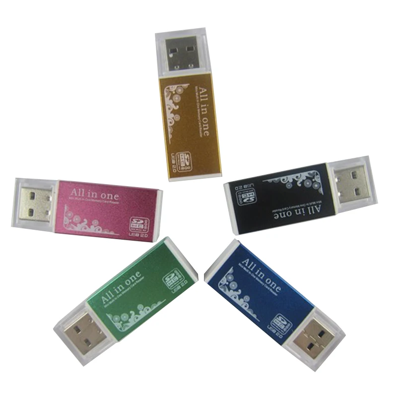 Высокая Скорость card reader 4 в 1 SD TF MS M2 Micro USB многофункциональный чтения карт памяти адаптера для портативных ПК телефон