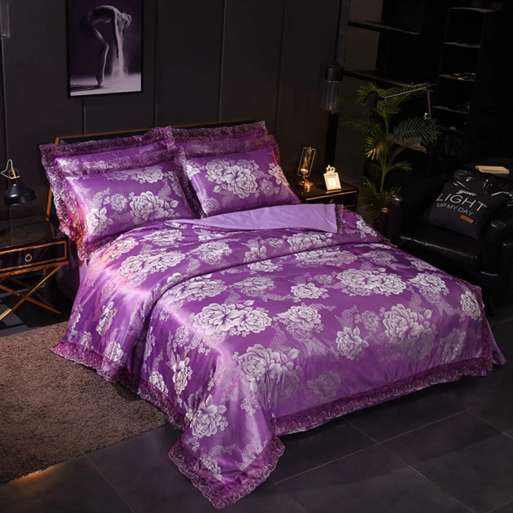 Wedding Luxury Bedding Sets Jacquard Queen/King Size Duvet ...