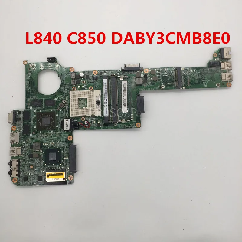 Для спутникового L840 C845 Материнская плата ноутбука DABY3CMB8E0 HM76 UMA DDR3 HD7670M работает хорошо