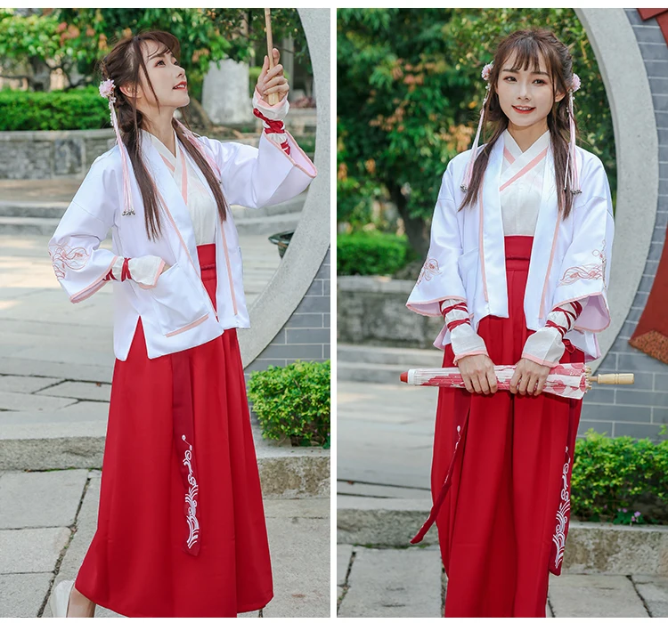 Китайский стиль Hanfu одежда для женщин традиционный фехтовальщик платье для выступлений на сцене Китайский народный танец костюм леди Тан Униформа Cospaly ткань