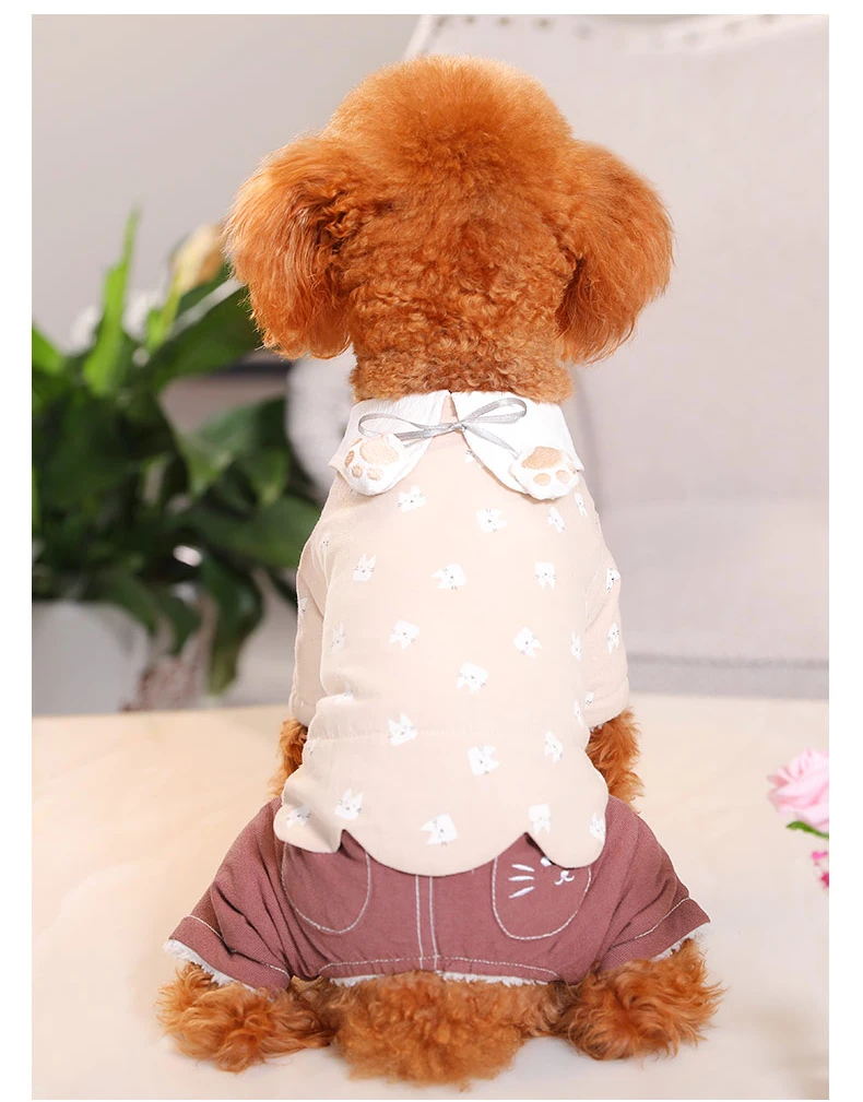 HOOPET теплая одежда для собак зимняя одежда штаны для щенков комбинезон для собак костюм Чихуахуа Одежда