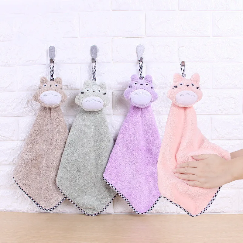 Cat Hand Towel Cartoon Towel For Kids Chidren Microfiber Absorbent Hand