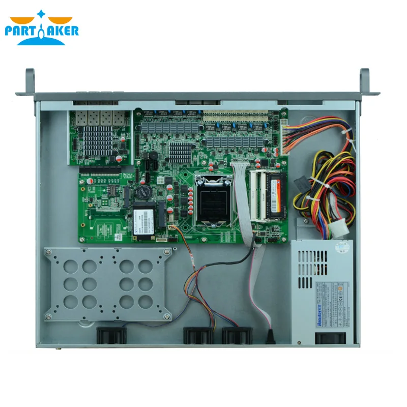 1U network Firewall Router System with 8 ports Gigabit lan 4 SPF Intel i3 4160 3.6Ghz Mikrotik PFSense ROS Wayos 4G RAM 128G SSD